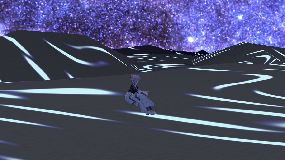 VRC_bskai's tweet photo. 銀河のような満天の星空は見上げる場所で雰囲気が違う気がしてすごくよかったですね。皆さん非常にナイスボーっとです！また次もお会いできると嬉しく思います。#VRC_ボす会 https://t.co/qgZdeYQRvq