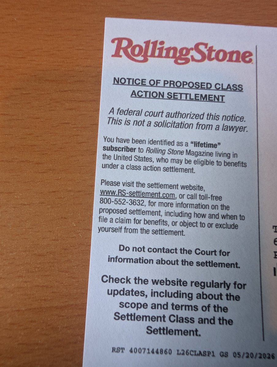 jstatad's tweet photo. Got my Notice of Class Action Lawsuit yesterday https://t.co/5YCIVE0J4v