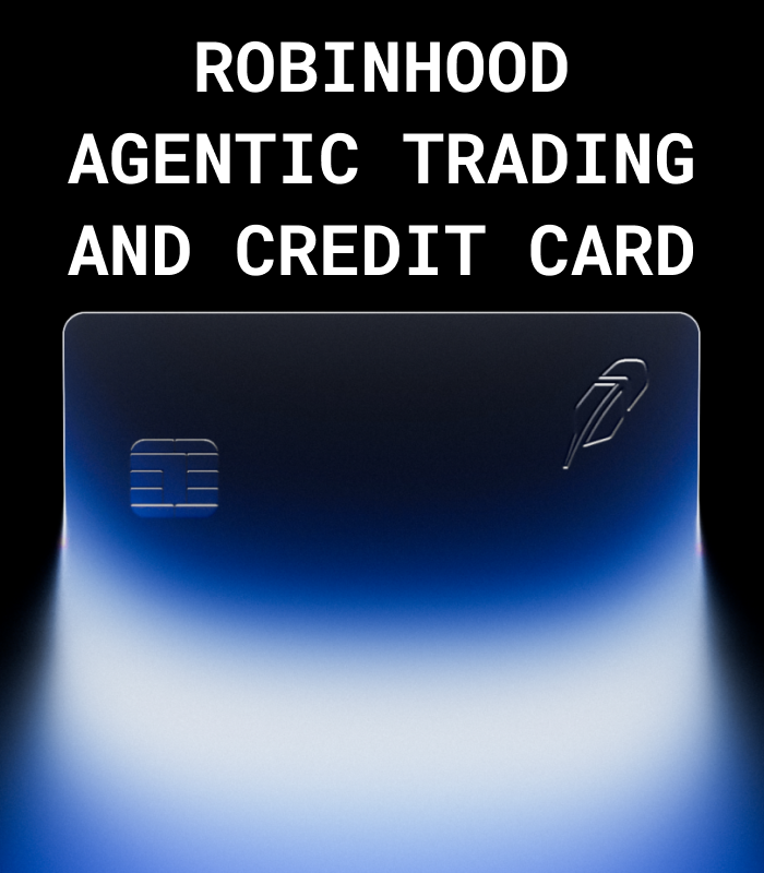 Frax's tweet photo. ROBINHOOD GOES AGENTIC: $HOOD users will soon be able to let AI agents trade stocks in a separate “agentic” account and make purchases on a @RobinhoodApp agentic credit card. https://t.co/hUCa20W1ia