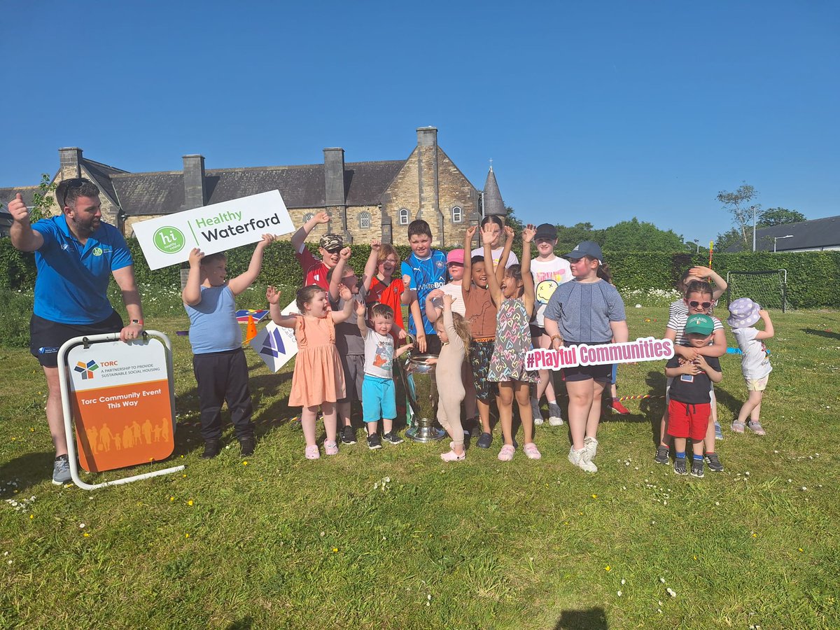HousingTorc's tweet photo. What a fantastic day in Presentation Gardens yesterday with Playful Communities! 
The children enjoyed an array of interactive games and lively competitions, all under the beautiful sunshine.
The weather couldn't have been better, and everyone ended the day with an ice cream! https://t.co/utgTtedXDv