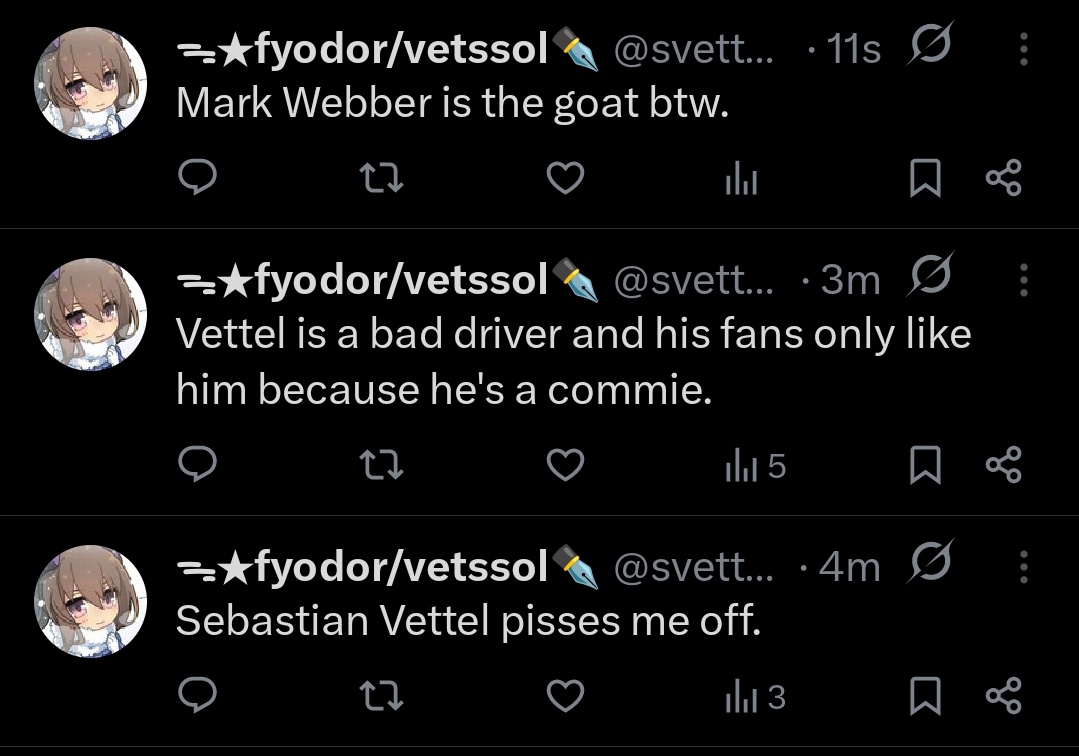 timely sebastian vettel tweet media