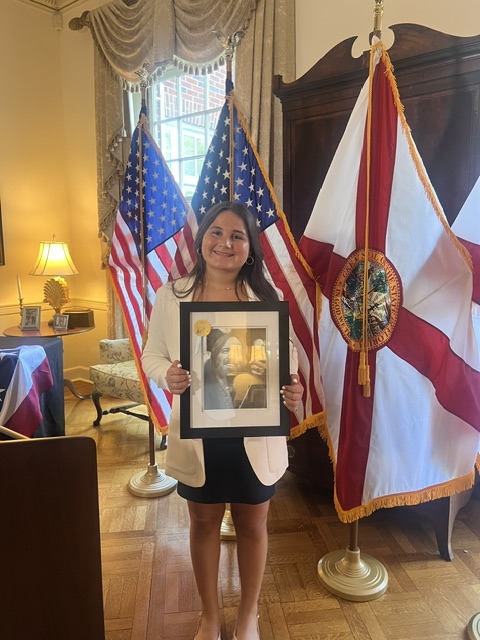 pbcsd's tweet photo. Congratulations to Stella Gillam, a sixth grade student at Independence Middle School in Jupiter, for winning state-wide recognition for her essay called, "Free Fallin Into History."

The Florida Department of Education hosted the America250FL Essay and Art Contest. Students were invited to submit their work based on the theme, "celebrating Florida's contributions to America."

We are so proud to celebrate Stella for being one of only eight middle and high school winners from across the state. She received a 2-year Florida College Plan scholarship. Great work Stella!