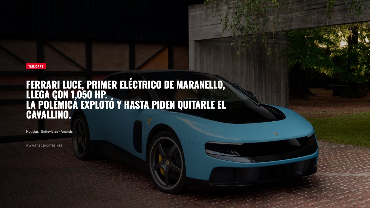 tabpr's tweet photo. Ferrari acaba de lanzar su primer auto eléctrico y la leyenda de Maranello quiere que le ARRANQUEN el escudo del carro.  El expresidente más poderoso de Ferrari dijo 5 palabras que hicieron caer las acciones 8.4% en un solo día… y nadie en Italia se atreve a responder https://t.co/Y63FCcGCIt