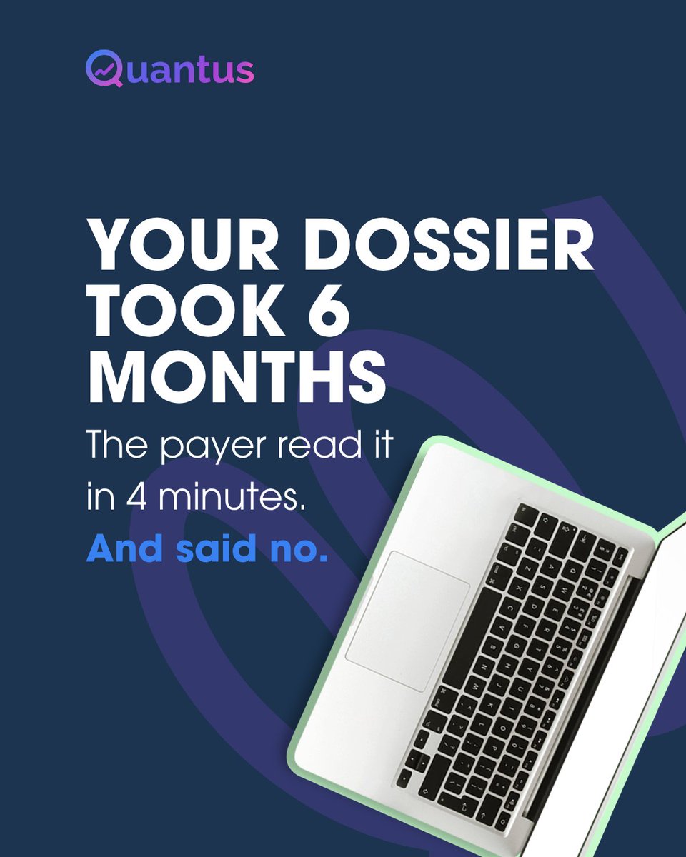 GetQuantus's tweet photo. 6 months of work.

4 minutes to read.

A “no.”

The problem isn’t your dossier.

It’s not answering:

👉 cost or savings?

💬 DM VALUE to see how to close with evidence.

#Pharma #MarketAccess #Healthcare https://t.co/q647eQeHoA