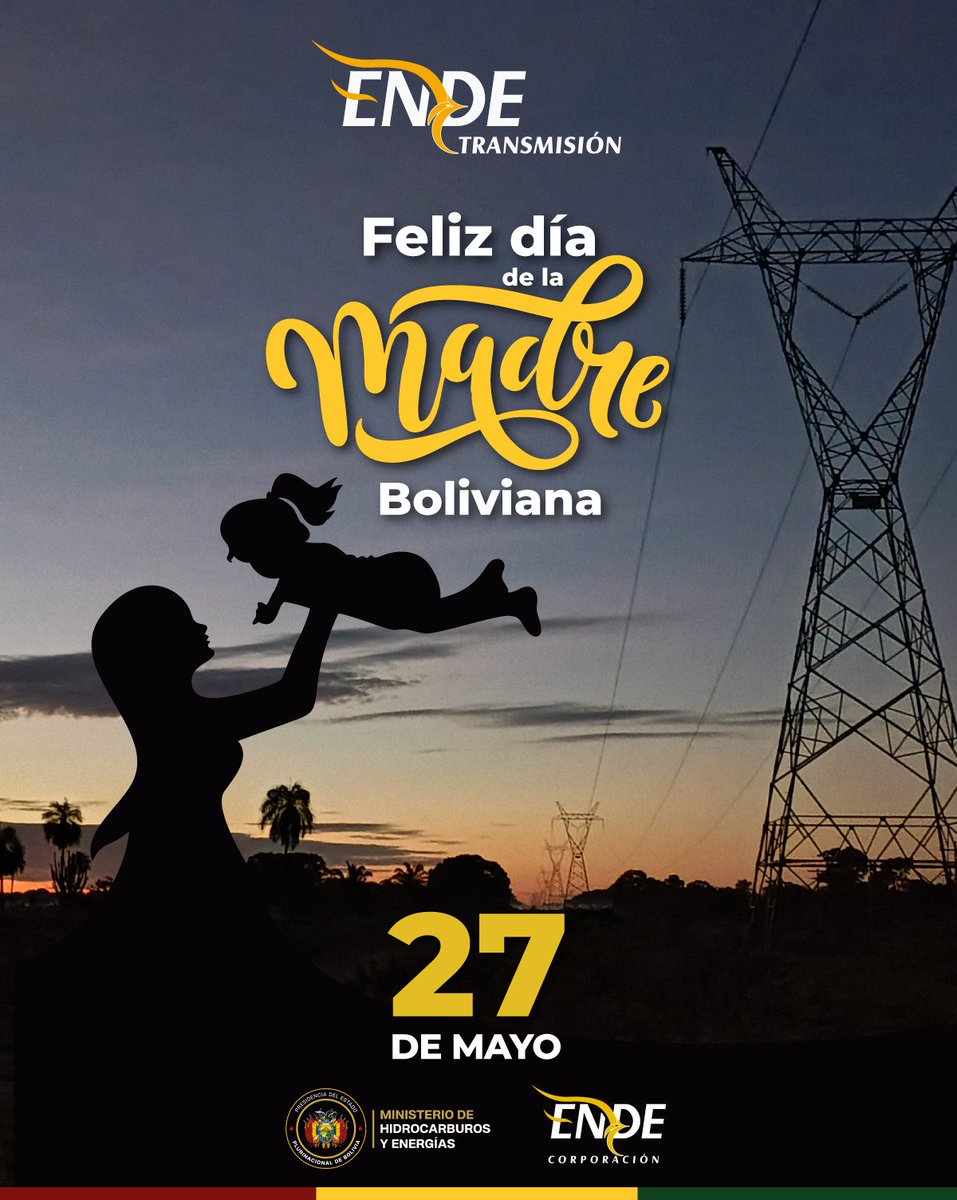 EndeTransmision's tweet photo. Este 27 de mayo, rendimos un sincero homenaje a todas las madres bolivianas. 

¡Feliz Día de la Madre! 🌹✨
#FelizDíaMamá
#EndeTransmision 
#SiempreBolivia
#ENDE https://t.co/leny6V9fvW