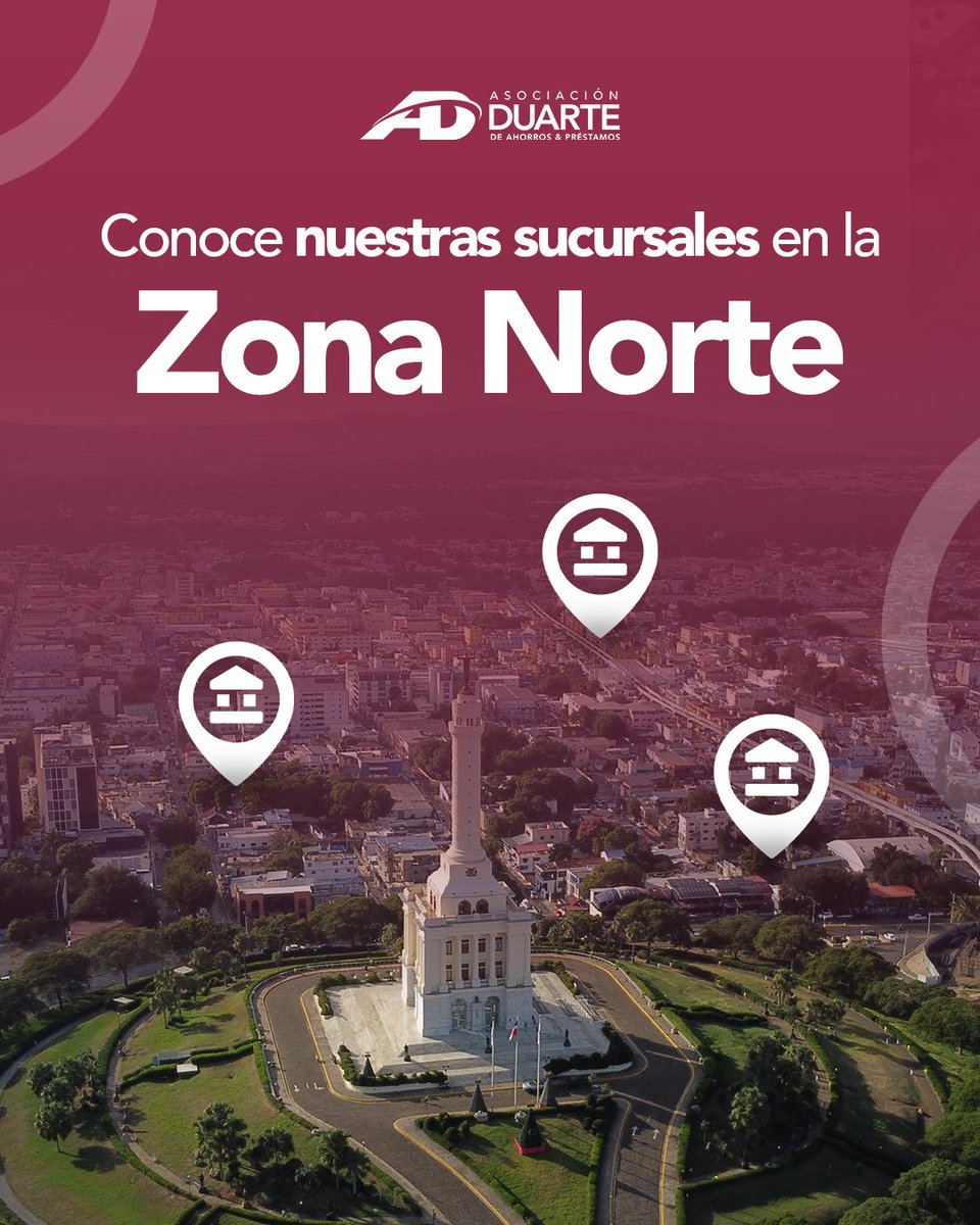 AsocDuarte's tweet photo. Siempre tendremos una sucursal cercana a ti. 📍Conoce la Zona Norte.

🕒 Nuestro horario es:
Lunes a viernes de 8:00 a.m. a 5:00 p.m.

Sábados de 9:00 a.m. a 1:00 p.m.

Visítanos en el horario que mejor te funcione y recibe la atención que necesitas.

#AsociaciónDuarte https://t.co/ESsZOGxsne