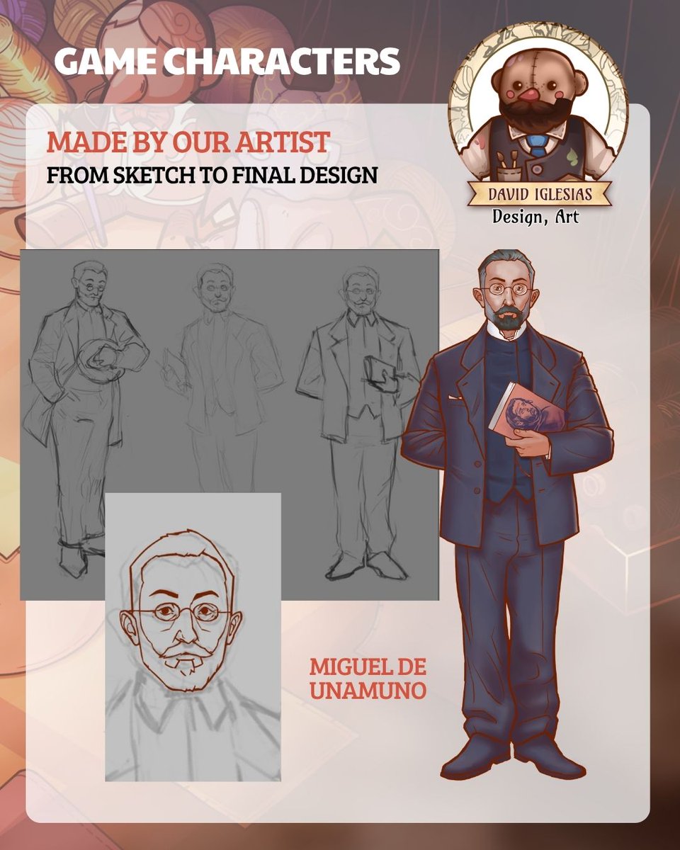 UprisingWorks's tweet photo. Today we want to share some art made by one of our amazing artists, David. 
These are some of the characters drawn for Toymaker: Threads of Joy, with their first sketches, so you can see our process. 
All human made. https://t.co/hKboaE6EpX