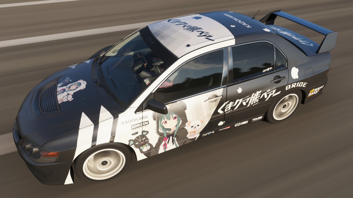 yukiguma くま ランエボⅨ with くまベアー・ユナ #FH6 #ForzaHorizon6 #kumabear