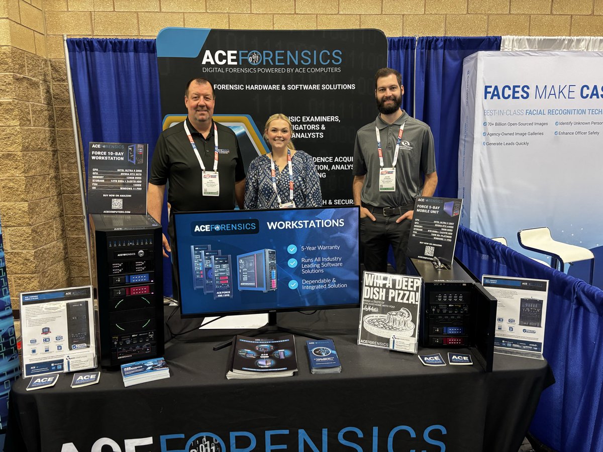 AceForensicsUS's tweet photo. Great week at International Association of Chiefs of Police Tech 2026 in Fort Worth, TX!

Thank you to everyone who stopped by the Ace Forensics' booth and connected with our team.

#IACPTech #DigitalForensics #LawEnforcement #Forensics #PublicSafety #AceForensics https://t.co/cSIExW4ArY