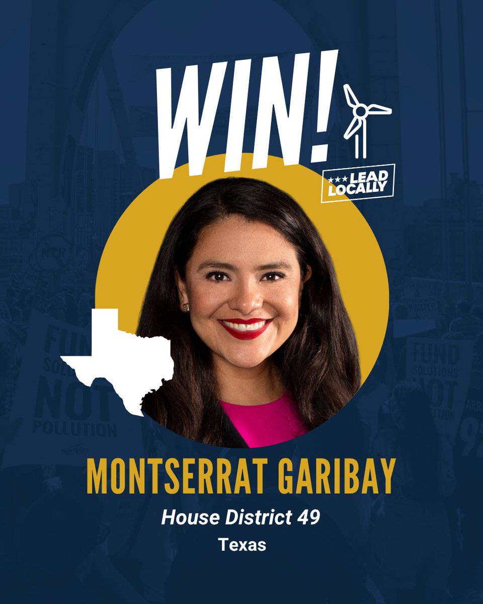 LeadLocally's tweet photo. You love to see it: Texas voters chose two climate champions to represent them in the House. Congrats @MontserratforTX and @JulioForRGV on winning your primary runoffs! https://t.co/4DELXaOH1x