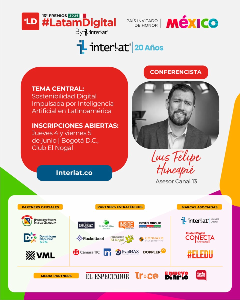 13º Premios #LatamDigital 2026 By Interlat tweet media