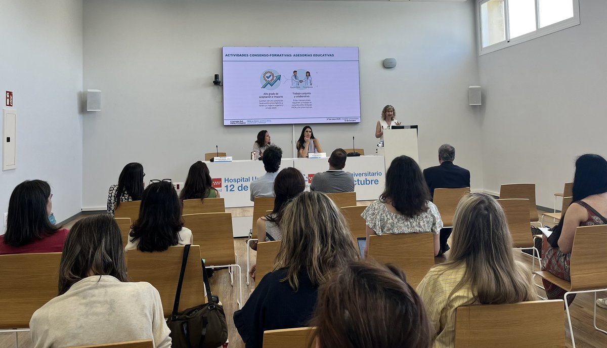 farmacia_h12o's tweet photo. La Dra. Margarita Cuevas del hospital Niño Jesús nos habla sobre su participación en el PROA pediátrico #antimicrobialstewardship https://t.co/Nrq2jw6s2Y