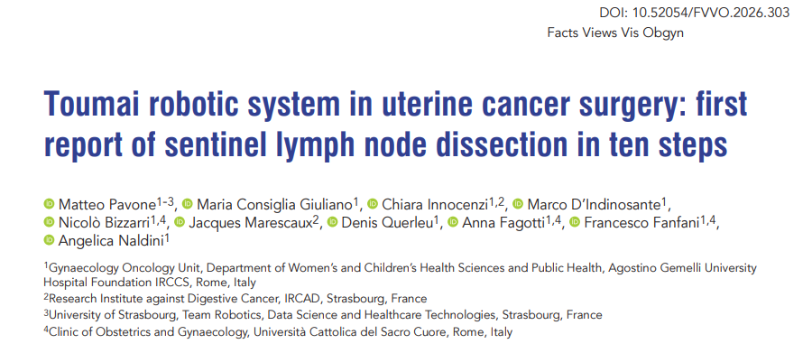 websurg's tweet photo. “Toumai® robotic system in uterine cancer surgery: first report of sentinel lymph node dissection in ten steps”
📍Check out this video commentary here: https://t.co/QSNJBfqUGX

#innovation #gynecology #robotics #surgery #oncology https://t.co/GbdqaZiiPV