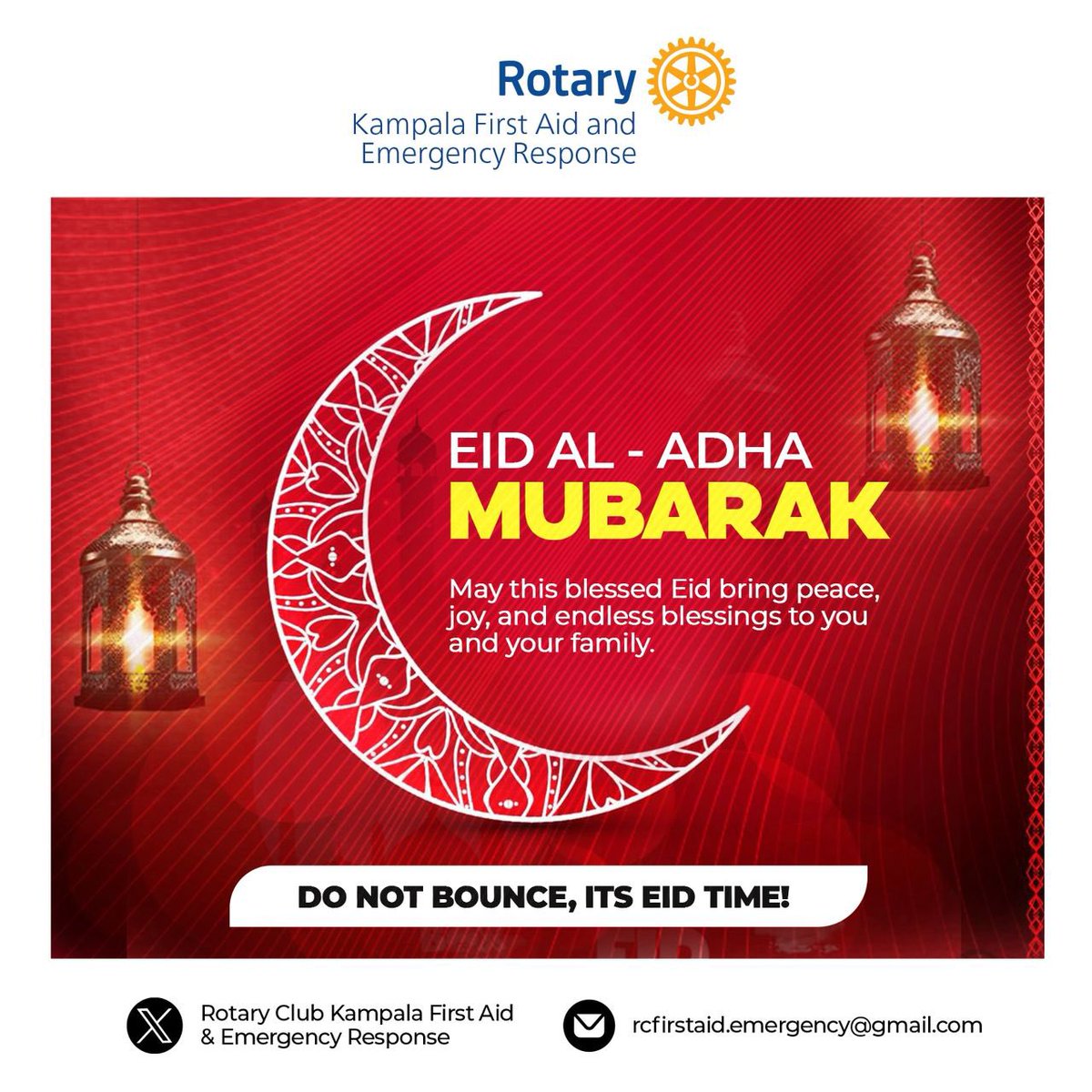 Emergency_RC's tweet photo. 🌙✨ Eid Al-Adha Mubarak

May this blessed season bring peace, compassion, and joy to you and your loved ones. As we celebrate faith, unity, and service above self, may we continue making a positive impact in our communities together. 💙🤝 #EidMubarak #Rotary https://t.co/jBEjAnhj4a