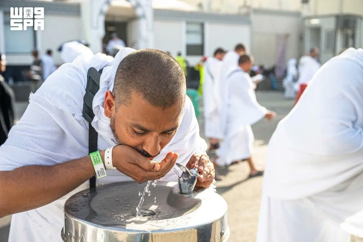 SPAregions's tweet photo. الهيئة السعودية للمياه: توزيع أكثر من 7.2 ملايين متر مكعب منذ بداية ذي الحجة.
https://t.co/1YOcOvA5Dh
#حياكم_الله | #واس_حج47 https://t.co/l4VR7voJJS