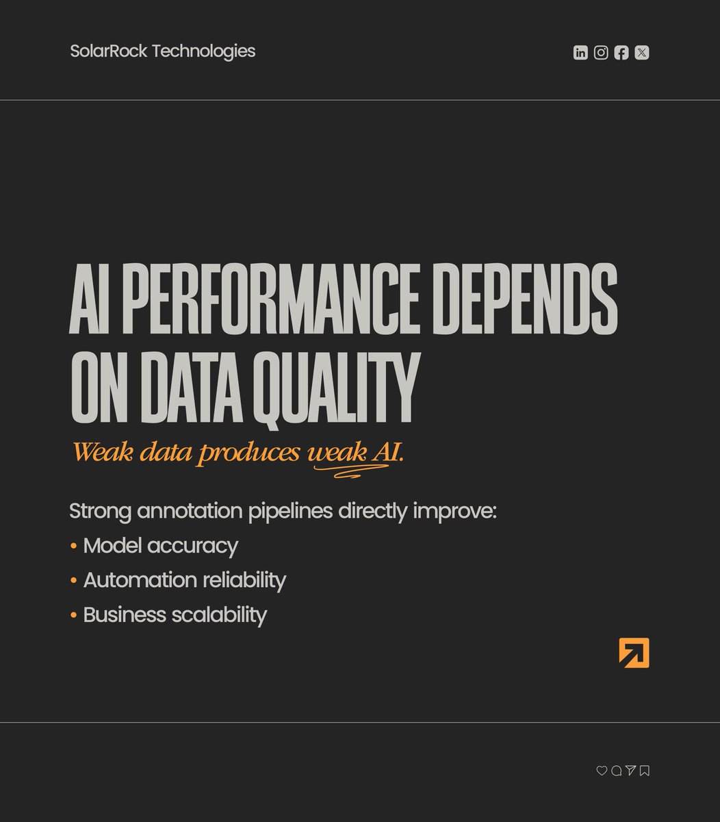 solarrocktech's tweet photo. Your AI is only as good as your data labels.

While competitors rush to deploy models, we’re working with teams across to build the annotation pipelines they actually need. https://t.co/QrYO2Fmzb1
