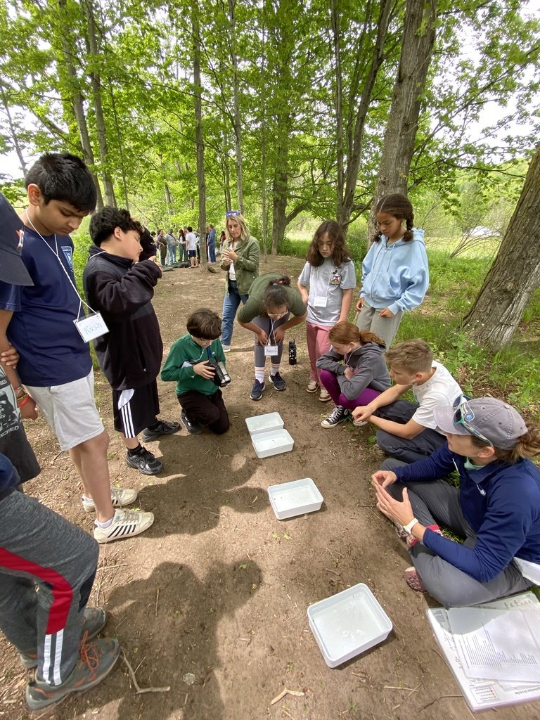 marg_csd's tweet photo. Mrs.  Pesa's 5th grade class met up with their pen pals from Green Connections at the Ashokan Reservoir to explore and learn about the NYC Watershed. https://t.co/1Y3Dqa7iLP