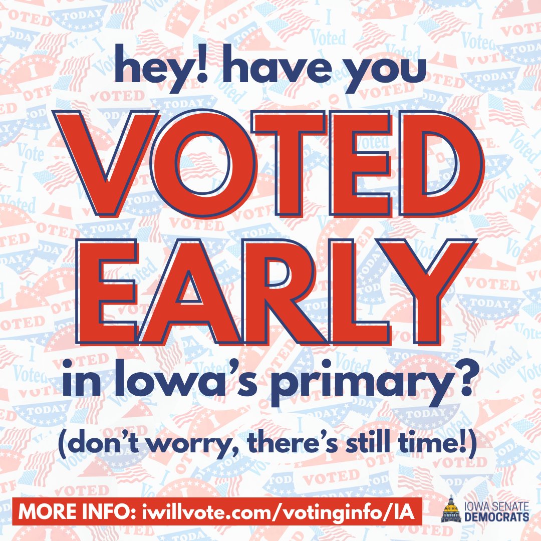 IowaSenate's tweet photo. Don't forget! You have until June 1 to vote early in Iowa's primary election. Head to https://t.co/xJ3vrPvGPN for all you need to know! https://t.co/82u7GBMkvk