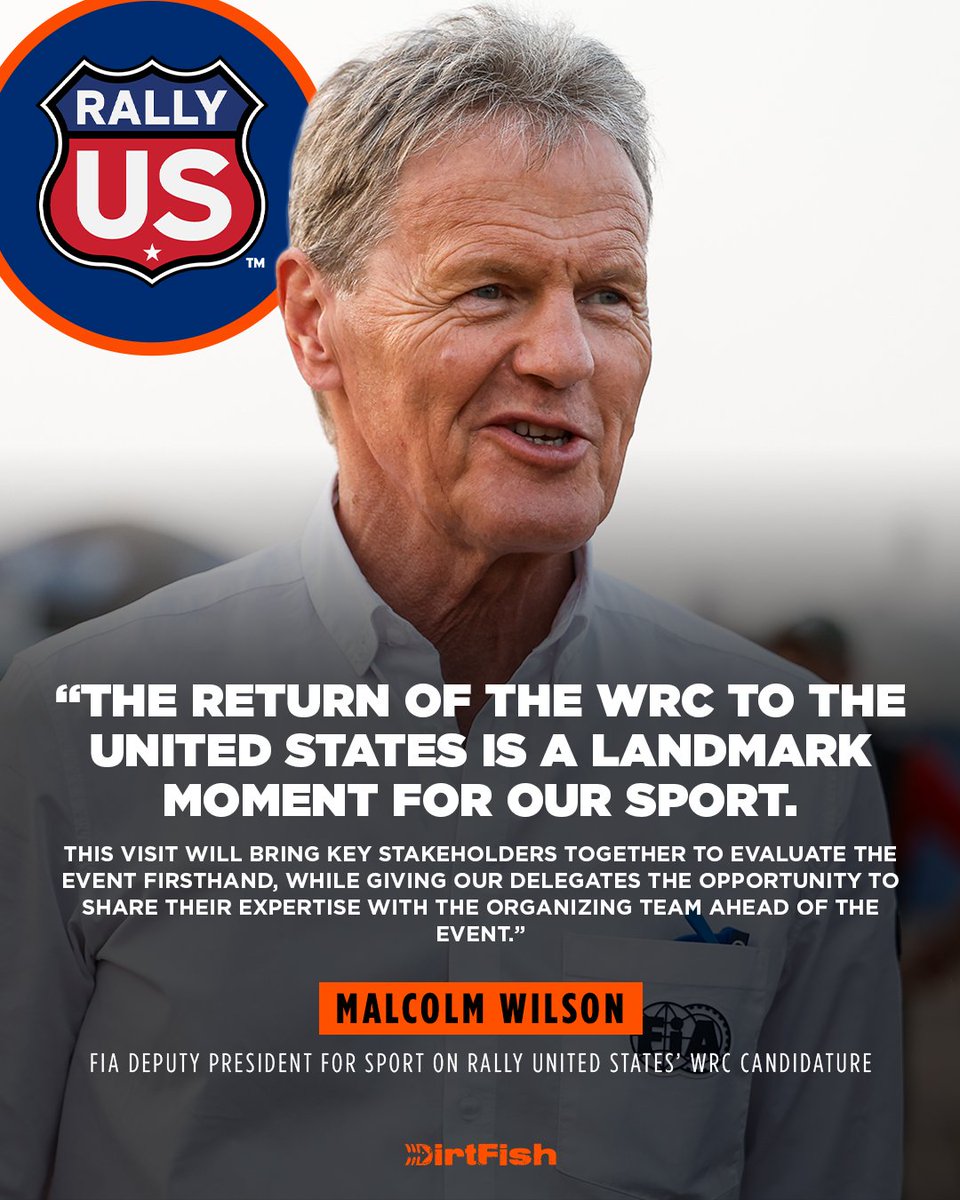 DirtFishRally's tweet photo. The FIA will inspect Rally US’s WRC plans in June - and Malcolm Wilson has high hopes for its potential 💪 https://t.co/2GzaYTtxYr