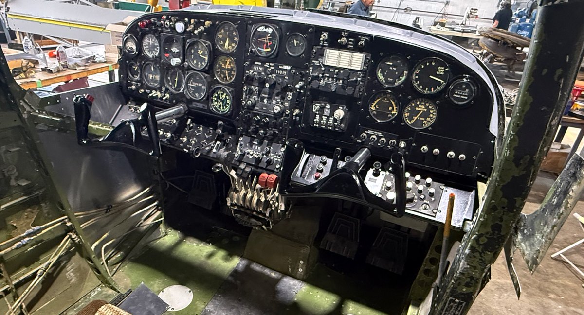 air_maps's tweet photo. We are basically taking a bunch of pieces parts and building an O-2 Skymaster.

 See progress being made by our crews. The tail section painted and ready for markings and the instrument panel ready to go! #cessna #skymaster #USAF #USARMY #USNAVY #vietnamwar #airnationalguard https://t.co/CqUTaNp1FU