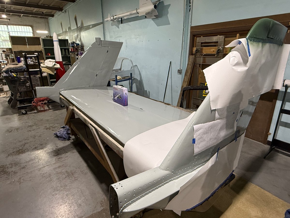 air_maps's tweet photo. We are basically taking a bunch of pieces parts and building an O-2 Skymaster.

 See progress being made by our crews. The tail section painted and ready for markings and the instrument panel ready to go! #cessna #skymaster #USAF #USARMY #USNAVY #vietnamwar #airnationalguard https://t.co/CqUTaNp1FU