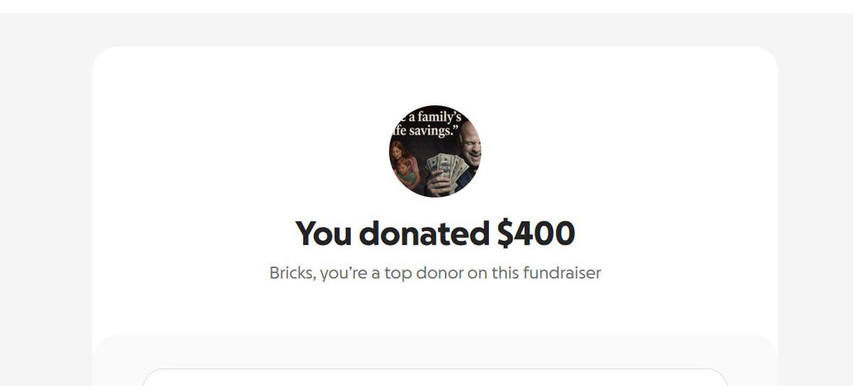 Rayquandavious's tweet photo. So far donated 450$, first was a 50$ test and the second was a 400$ proper donation. You can see the name on the page aswell! LFG

Here is the GFM link so yall can keep up to date with the donations!

https://t.co/f6aQmtP9UM

We are also in the process of reaching out to Reckless Ben and facilitate a better and direct way to donate to the family over the coming hours and days!