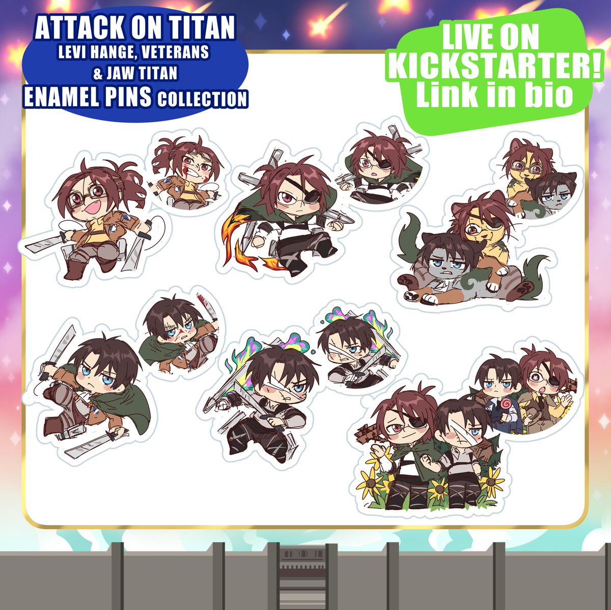 KorikiSnk's tweet photo. All the SNK keychains you can preorder on Kickstarter until 5th June 💚🌟😍
https://t.co/CA0i0yjtl3
#surveycorps #hange #levi #erwin #porco #pieck #erurihan #pokopiku #shingeki #snk #keychain #nanaba #mike #moblit #reiner #bertholdt https://t.co/5AFfINSQcX