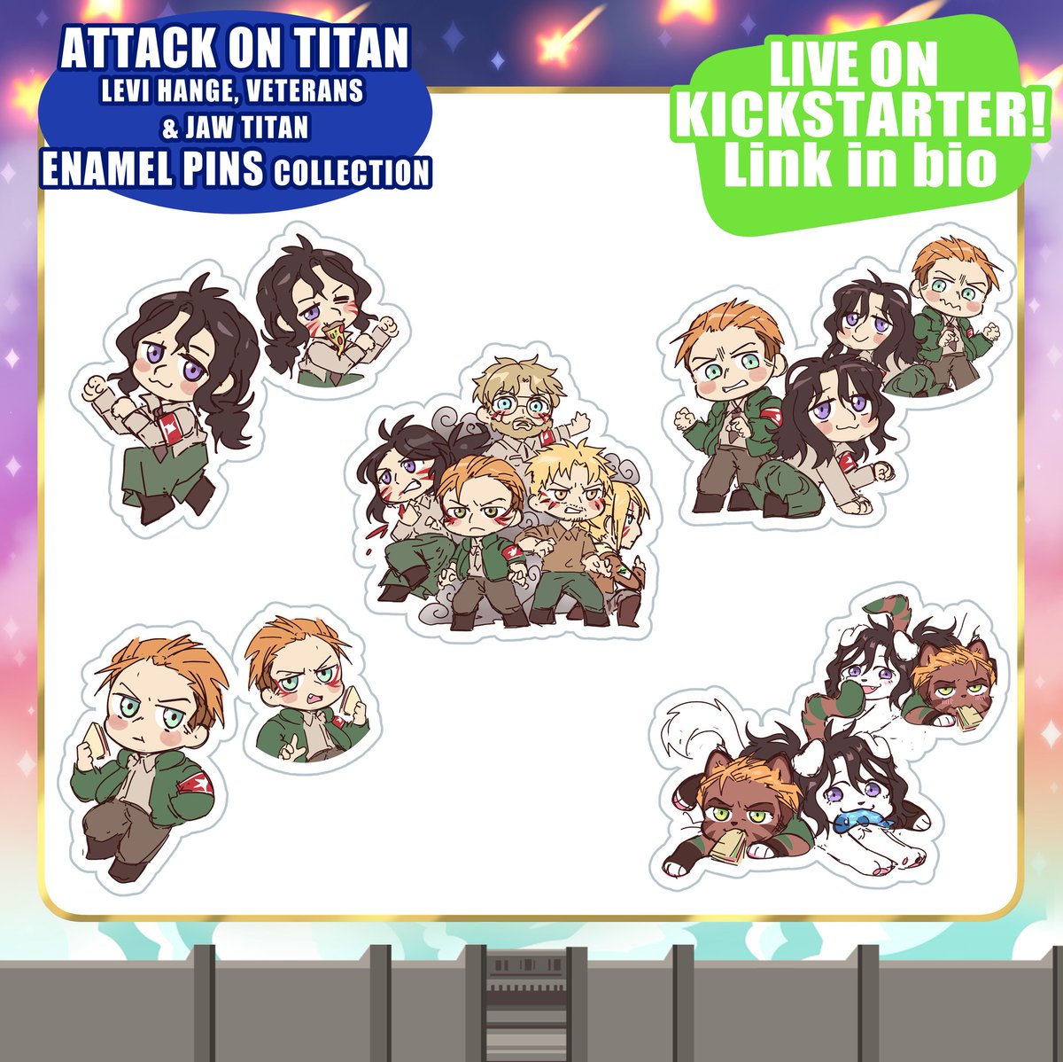 KorikiSnk's tweet photo. All the SNK keychains you can preorder on Kickstarter until 5th June 💚🌟😍
https://t.co/CA0i0yjtl3
#surveycorps #hange #levi #erwin #porco #pieck #erurihan #pokopiku #shingeki #snk #keychain #nanaba #mike #moblit #reiner #bertholdt https://t.co/5AFfINSQcX