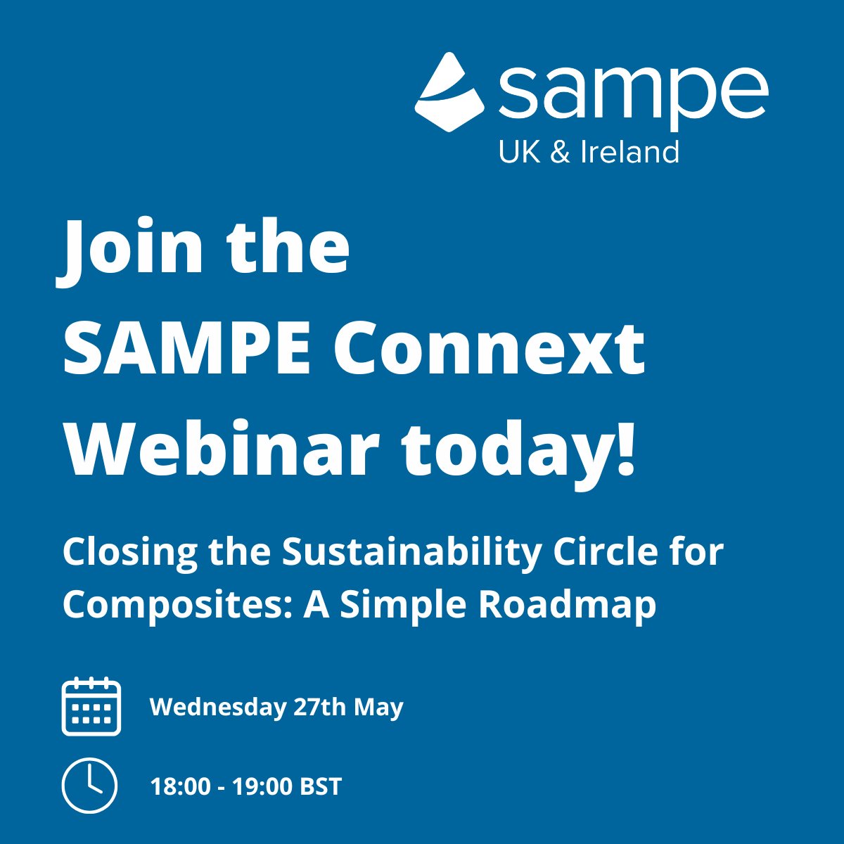 SampeUkic's tweet photo. Join today’s SAMPE Connext Webinar.

Closing the Sustainability Circle for Composites with Ned Patton, exploring practical steps towards composites circularity.

27 May | 18:00 BST

https://t.co/cIR4uw1HTj

#SAMPE #Composites #Sustainability https://t.co/mXldegd8Gc