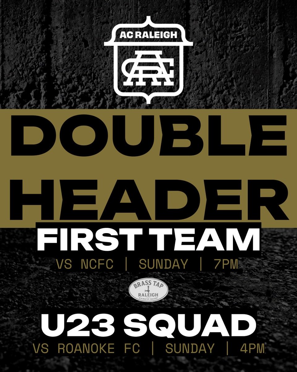 AC_Raleigh's tweet photo. Come by Clayton HS for a full afternoon of footy. 

Our first team takes on a small local club... 

The u23 squad continues their quest for a DI playoff birth in their inaugural UPSL season. https://t.co/try8JEdeKj