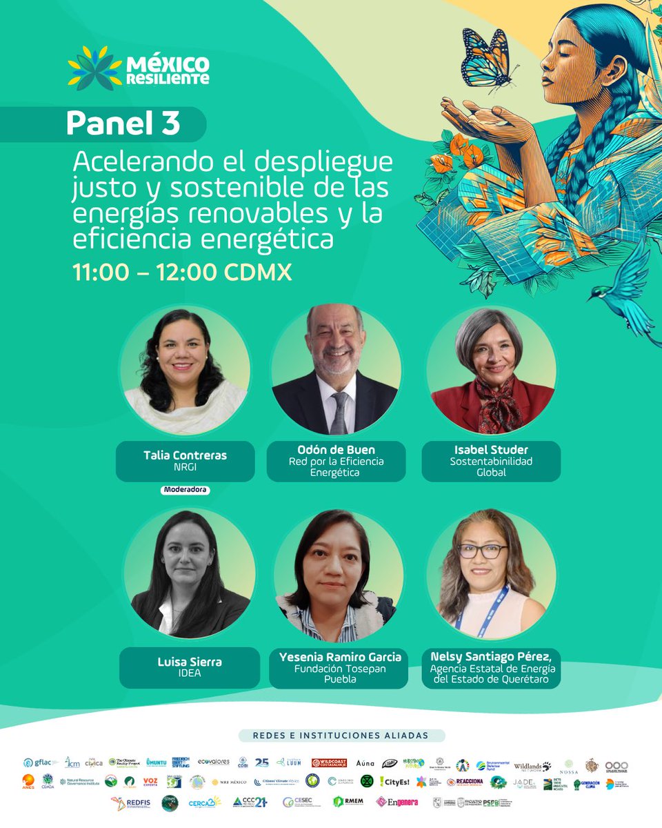 planclimaticomx's tweet photo. 🌞 ¿Cómo puede México acelerar el despliegue de energías renovables sin replicar dinámicas extractivistas y desigualdades territoriales?  📅 Jueves 28 de mayo de 2026 ⏰ 9:00 – 12:30 hrs (CDMX) 💻 Modalidad virtual  🔗 Registro abierto: https://t.co/hELVGHjypi https://t.co/eljDgoSgVd