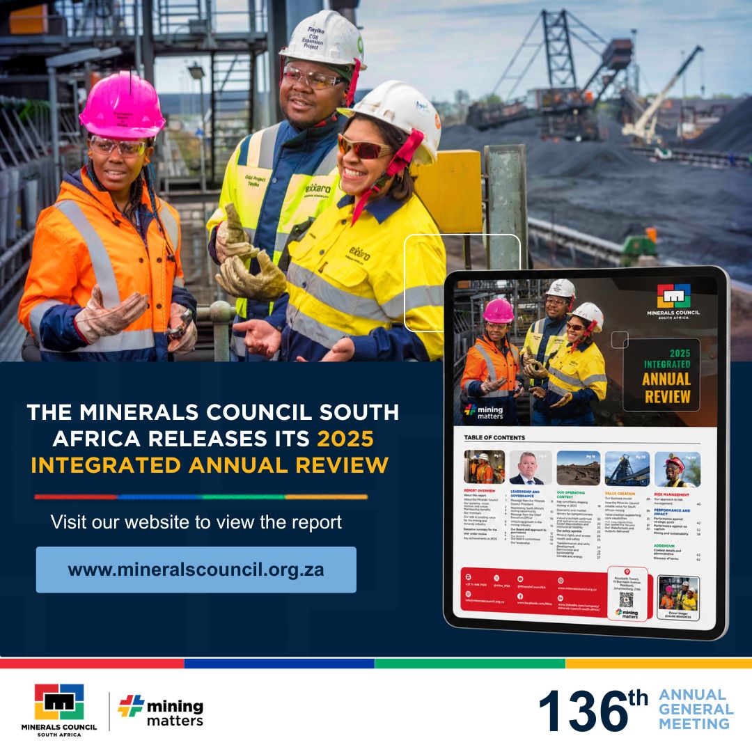 Mine_RSA's tweet photo. The Minerals Council South Africa has released its 2025 Integrated Annual Review. https://t.co/7xGqsu8Qlr