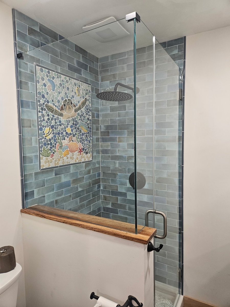 custom_mosiac's tweet photo. 🐢🧜‍♀️Surf the sea turtle has a beautiful new home!! Thank you Rob Long for adding our Surf sea turtle to your gorgeous shower! 🐢🧜‍♀️

#SeaTurtleDecor
#MosaicArt
#HandmadeMosaic
#CustomMosaic
#BeachyDecor
#CoastalDecor
#OceanInspired
#TurtleLovers
#ArtisanMade
#MosaicShower
#Showe https://t.co/ulY8DdGokr