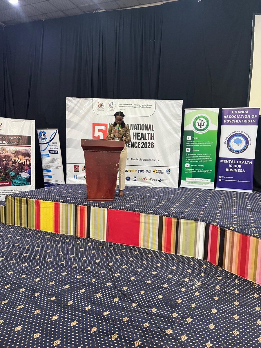 Uganda_CPAU's tweet photo. Day 1: The 5th Uganda National Mental Health Conference 2026 has commenced today under the theme: Professionalism in Mental Health. CPAU is glad to participate in this landmark conference. https://t.co/z36940hQOD