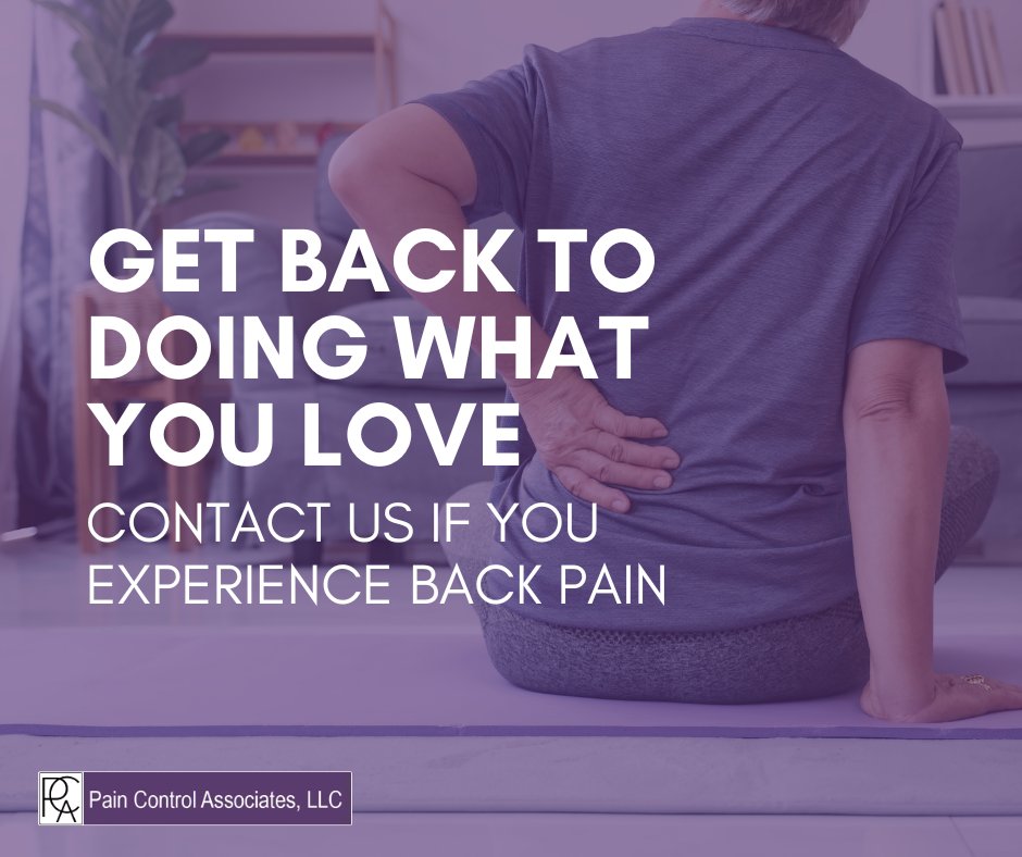 PainControlDr's tweet photo. Struggling with back pain? Our experienced team is here to help you get back to doing the things you love. Visit Pain Control Associates for personalized care. 
#BackPainTreatment #PainManagement 

https://t.co/7FYPkGxgA4 https://t.co/wn9o2E1otY