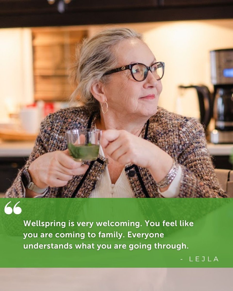 WellspringGTA's tweet photo. When Lejla came to Wellspring, she was looking for support. She found community, understanding, and a place that helped her feel like herself again. 💛

More people than ever are turning to Wellspring — and you can help make it possible.

Donate now: https://t.co/UoMgK3JORO https://t.co/1ygqsqV5ip