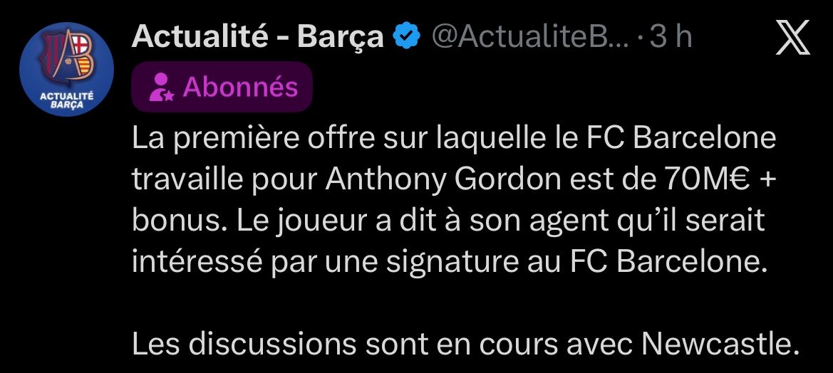 Actualité - Barça tweet media