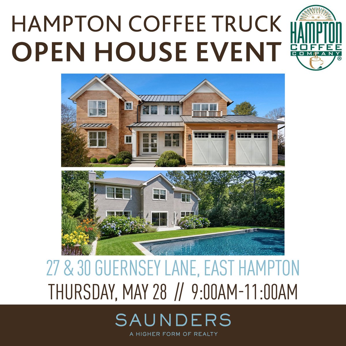 SaundersRE's tweet photo. Join us at the Hampton Coffee Truck Open House Event tomorrow!☕️
📍27 Guernsey Lane, East Hampton | $4,699,000
📍30 Guernsey Lane, East Hampton | $3,485,000
Agent: Romaine Gordon | (516) 317-1593 
#hamptoncoffee #openhouses #hamptonsrealestate #forsale https://t.co/SH70c61Zp9