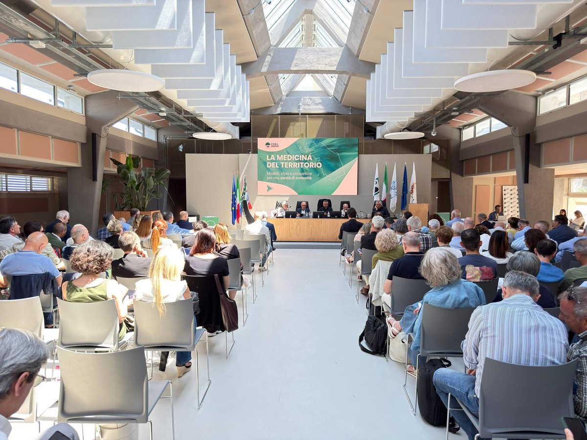 cislmarche's tweet photo. La medicina del territorio: modelli, sfide e prospettive per una sanità di comunità.

Oggi a Fermo l’iniziativa di CISL Marche sul futuro della sanità pubblica e sul ruolo centrale del territorio nella prevenzione, cura e integrazione sociosanitaria. https://t.co/Ldss2RmiMQ