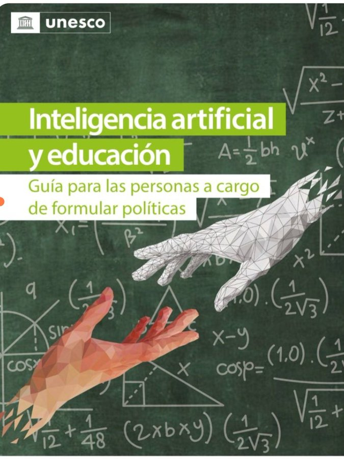 virginiog's tweet photo. Para responder a los desafíos mundiales actuales mediante un aprendizaje transformador  Inteligencia artificial y educación    Guía para las personas a cargo de formular políticas. UNESCO https://t.co/i8Yy4irOcD https://t.co/TDKH6z5n8L