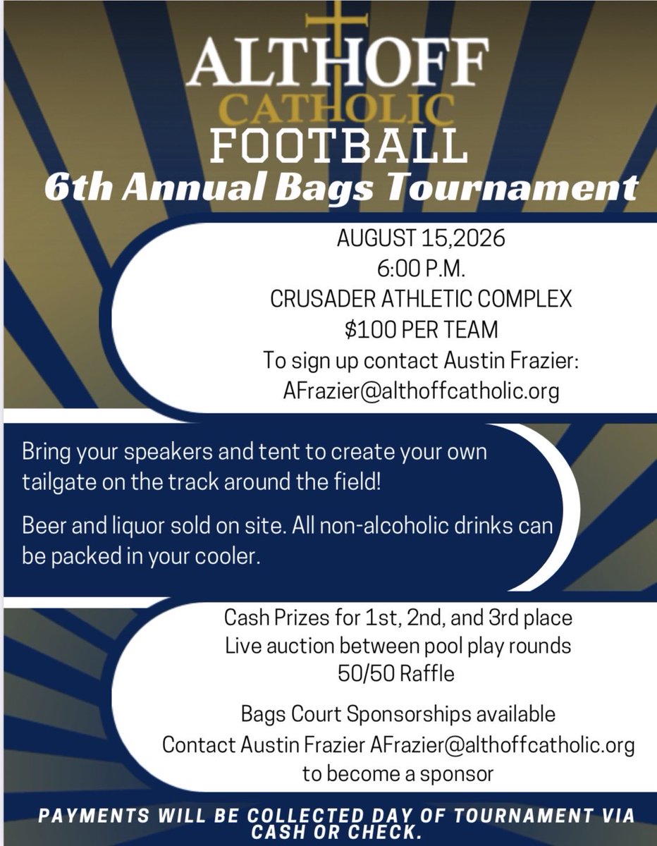 AlthoffFootball's tweet photo. Sign up today!  Go Crusaders! https://t.co/psR6V6GfxK