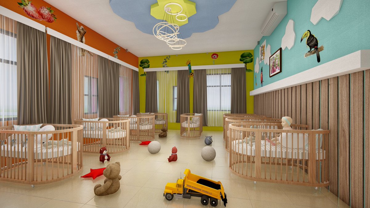 _the_felicia__'s tweet photo. A Daycare interior design with bed spaces for 10 children. This design explores the balance between functionality and emotional comfort. It's a home for imagination to grow.
#InteriorArchitecture
#CrecheDesign
#CrecheDevelopment https://t.co/hK8xLi3nR1