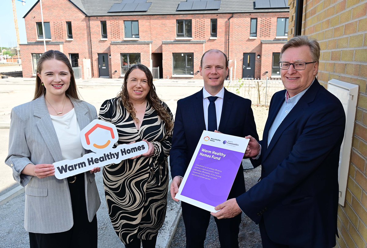CommunitiesNI's tweet photo. Minister @GordonLyons1 has launched a public consultation on the proposed Warm Healthy Homes Fund, a new energy efficiency scheme designed to improve warmth, health outcomes and energy affordability for low-income households across Northern Ireland. 🏠

👇 Find out more and share your views today:

https://t.co/ArKWqyKJCr