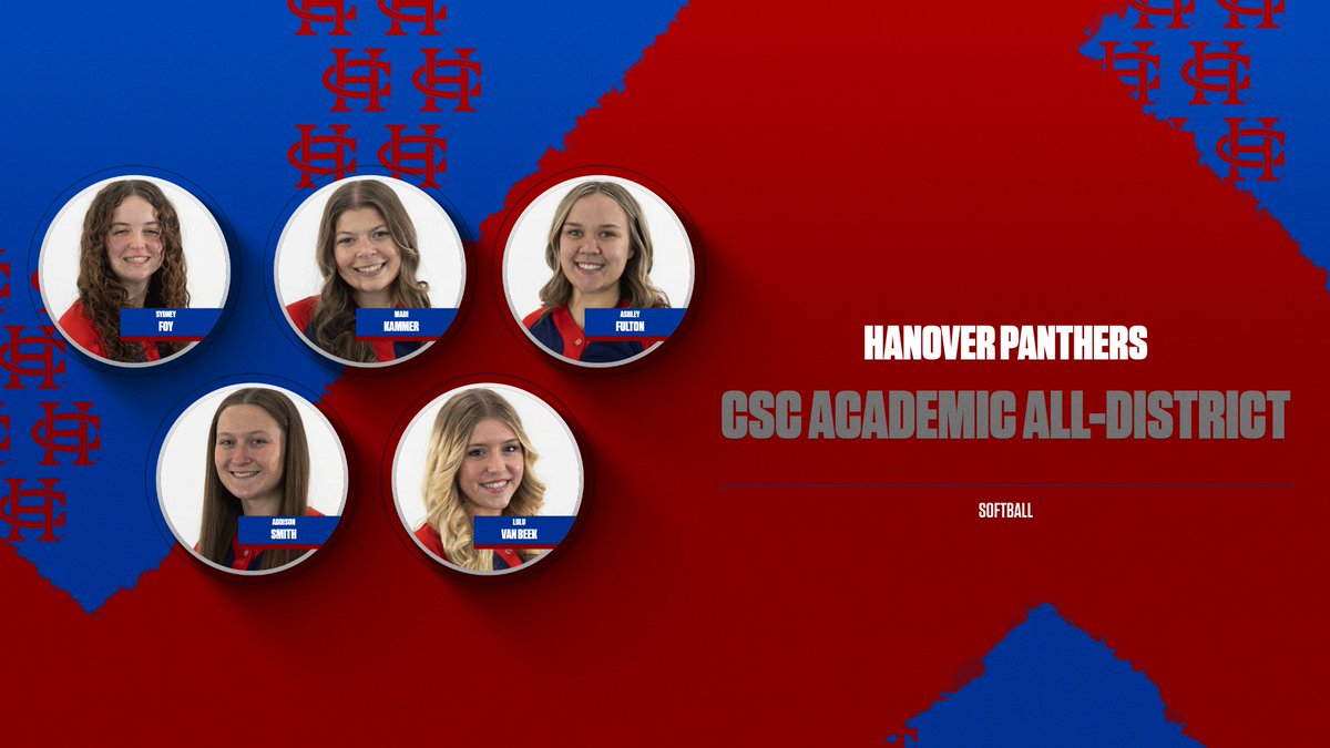 HanoverPanthers's tweet photo. Softball Earns Five CSC Academic All-District Honors! #StripeStandard https://t.co/k846Axtblg