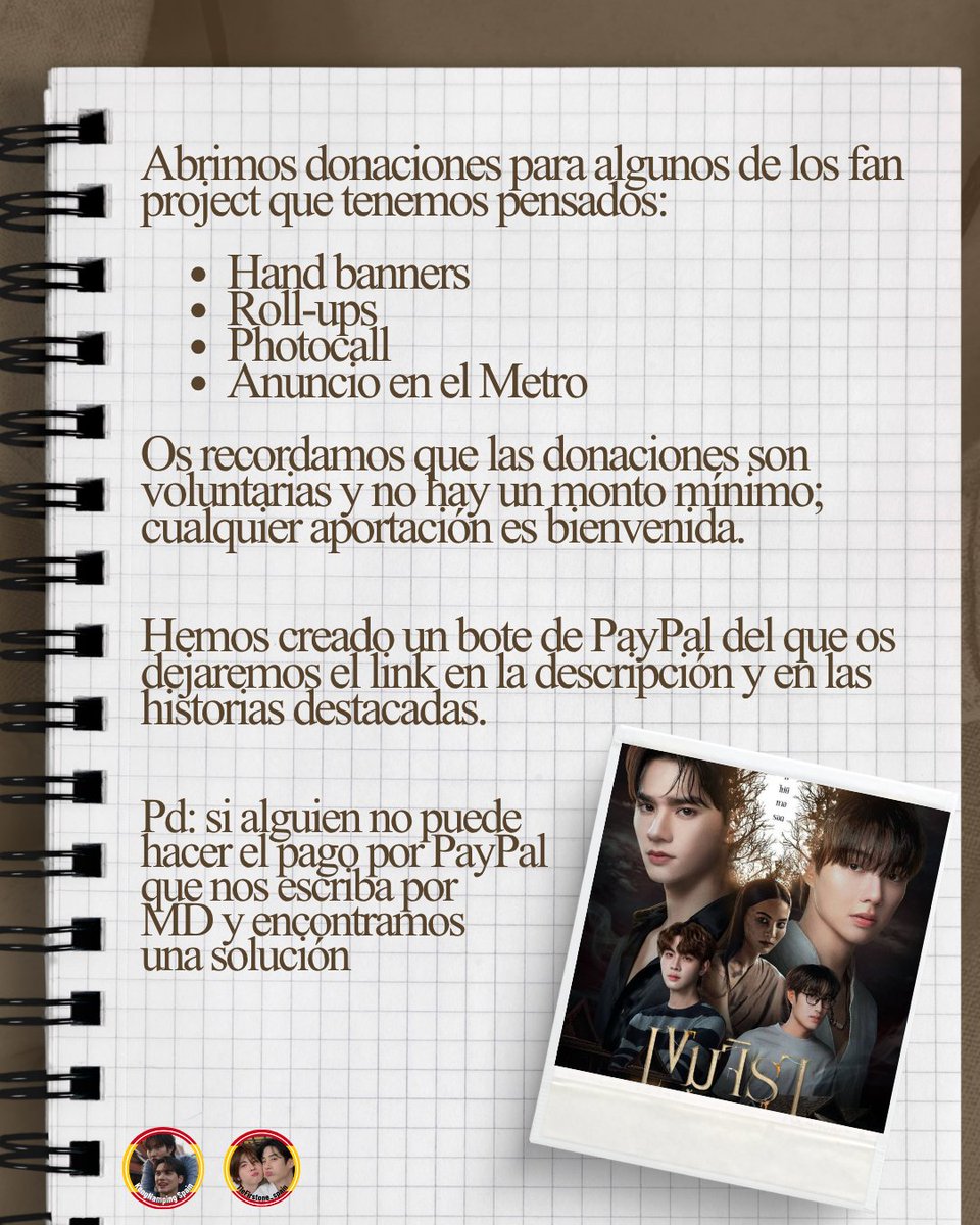 KengnampingSP's tweet photo. Abrimos donaciones para el FM de Khemjira en Madrid

https://t.co/8QUPl7Eup9

#khemjiraFMinMadrid
#khemjiratheseries
#KengNampingㅤㅤㅤㅤ 
#tlefirstone https://t.co/18pJiPocMD