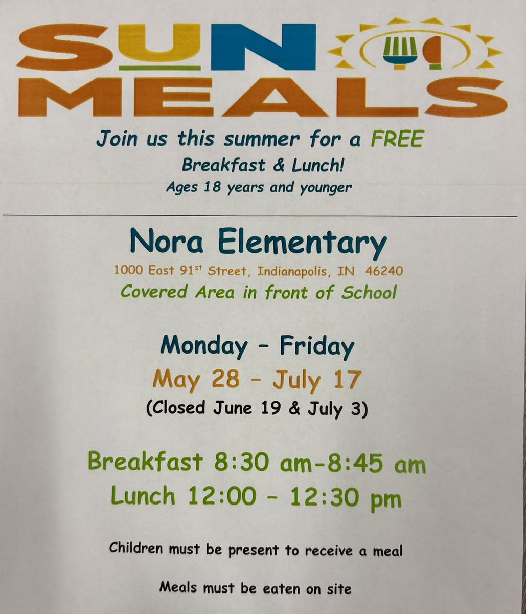 msdwt's tweet photo. Summer meals for students begin tomorrow at @NoraElem! Find the full summer meal  schedule here: https://t.co/1VDtCB1Ude
#WhyWT #WeGrowPanthers https://t.co/9vxCAPxIgX