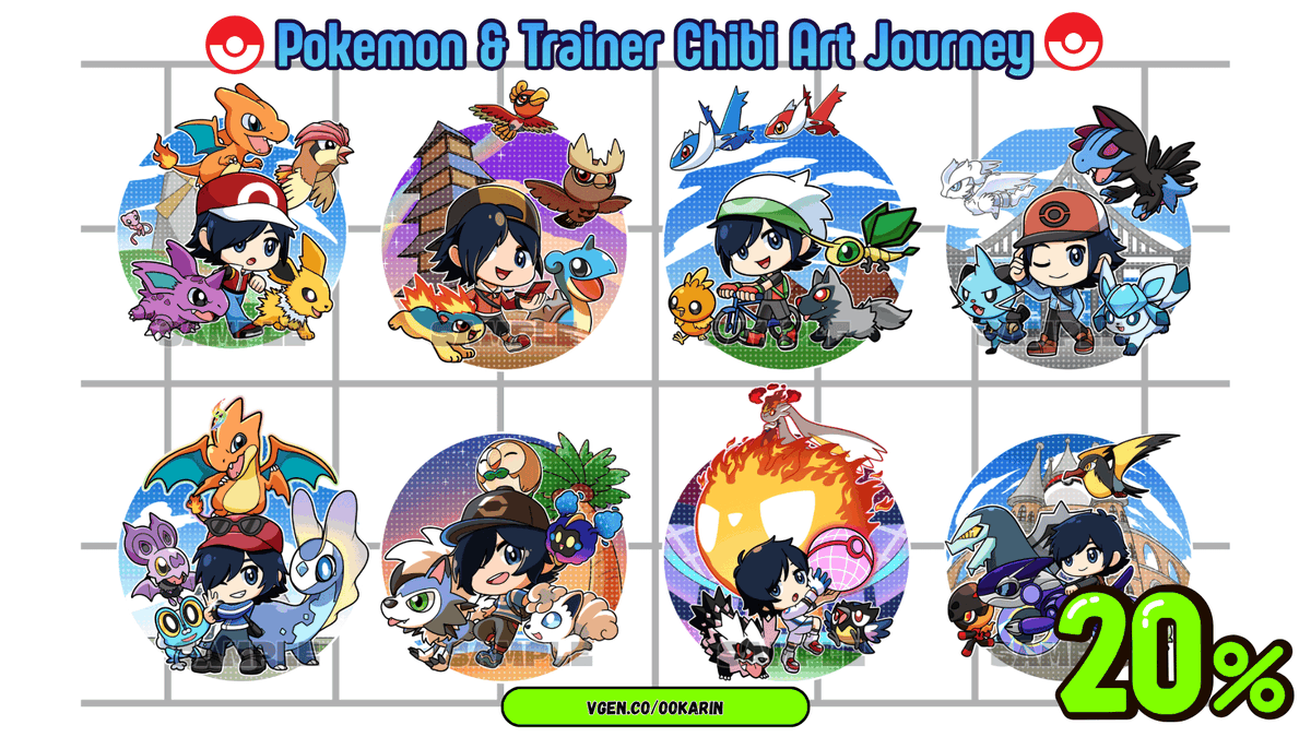 ooka_rin's tweet photo. Helooo, i'm currently offering a 20% discount on my VGen Pokemon Illustration &amp; Chibi services!✨Check it out:
https://t.co/jg5vQC5DXW

#pokemon #commission #discount https://t.co/IK7yawhjjT