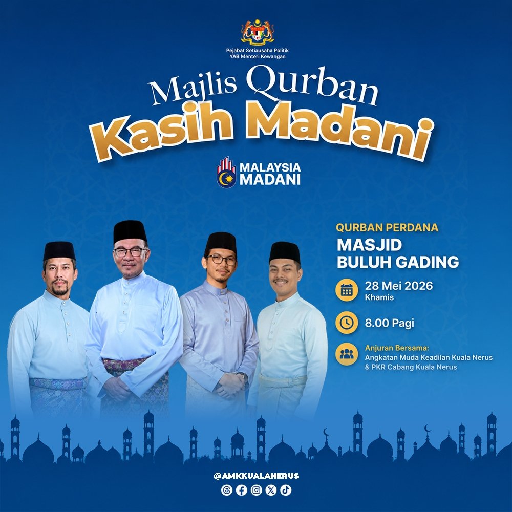AMKKualaNerus's tweet photo. Alhamdulillah, tahun ini Majlis Qurban Kasih MADANI kembali meriah bersama Dr. Zainuddin Awang @ Omar, Pengerusi MPN Terengganu merangkap Ketua Cabang Keadilan Kuala Nerus dan saudara Muhammad Ihsan Mat Nasir, Pengarah Komunikasi AMK Terengganu merangkap Ketua AMK Kuala Nerus. https://t.co/0IWNo4wgp7
