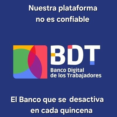 AbrilVero1's tweet photo. El banco BDT, antes Bicentenario no está funcionando desde el lunes 21/05/2026
Mi papá ex profesor universitario NO HA PODIDO acceder a su jubilación, ya que no funciona la página web, ni la aplicación BDT, ni siquiera la tarjeta/debito, hay demasiada pobreza! CDSPM
#BDT #URGENTE https://t.co/ERRz7XguJ1