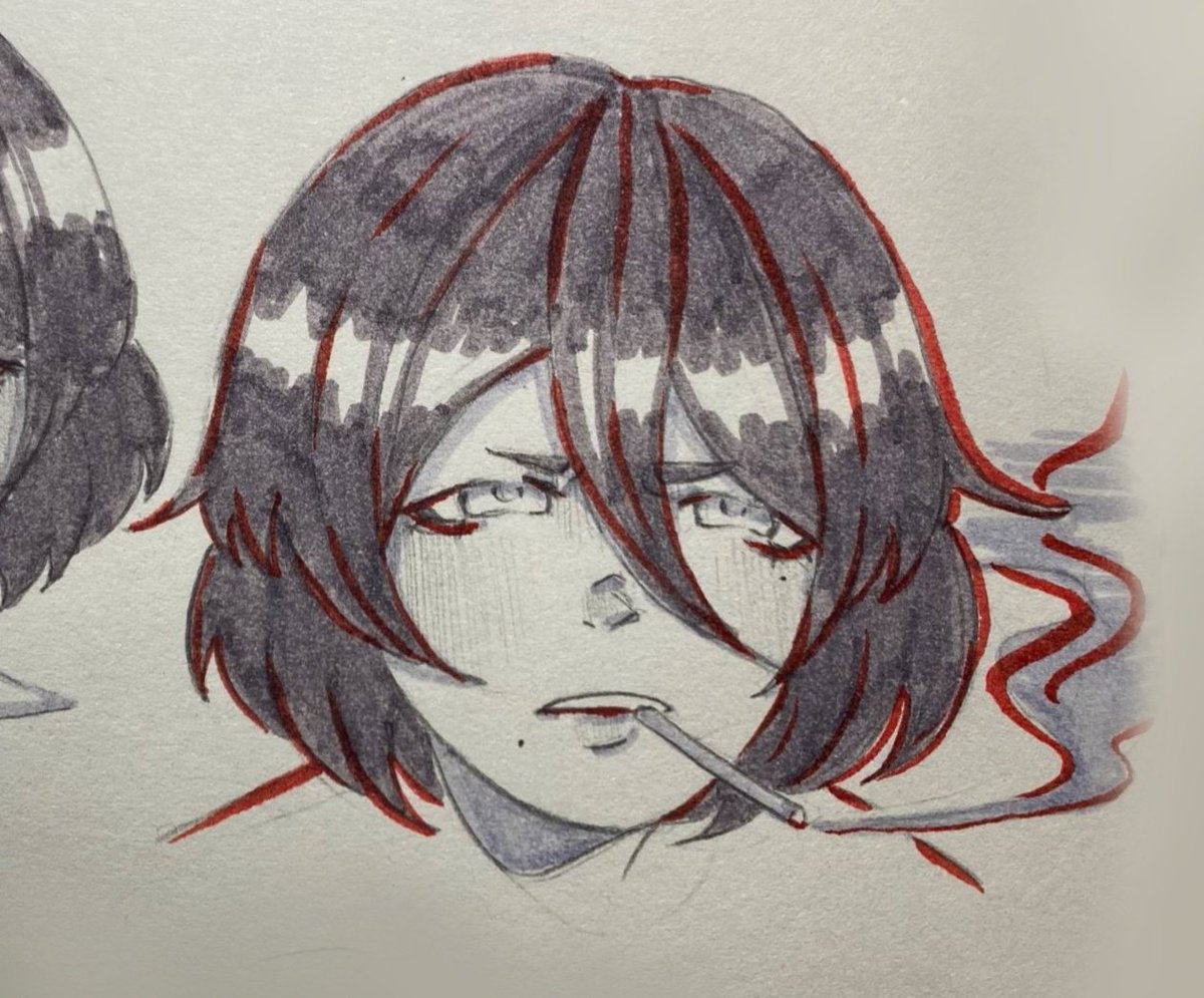 matsyko_ruri's tweet photo. Finally drew a bit after the exam ദ്ദി◝ ⩊ ◜.ᐟ
Tried to make different emotions. I didn't plan to add red at first   What do you think? 
#sketch #originalcharacter #oc #wip #animeart #artistsonx #artmoots #sketchoftheday https://t.co/oZDV2K7Tuc